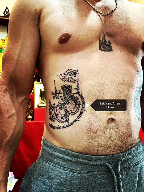 Sakyant Arjarn Fluke | sak yant meaning, Singha meaning, sak yant, sak yant tattoo