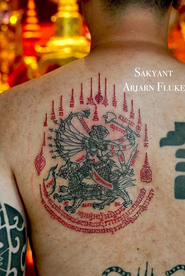 Sakyant Arjarn Fluke | sak yant meaning, Hanuman meaning, sak yant, sak yant tattoo