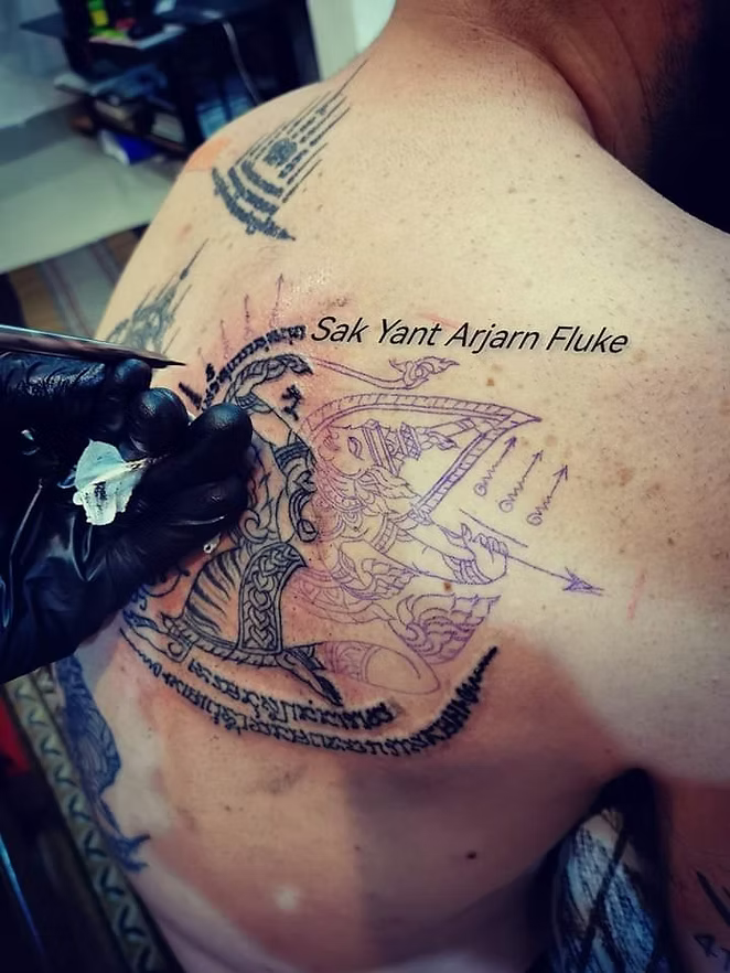 Sakyant Arjarn Fluke | sak yant meaning, Phra Ram Phlaeng Sorn meaning, sak yant, sak yant tattoo